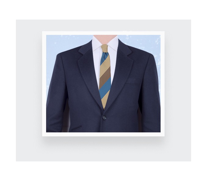 Cinabre Cravate Club Beige Marron Bleu