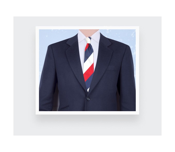 Cinabre Cravate Club Bleu Blanc Rouge