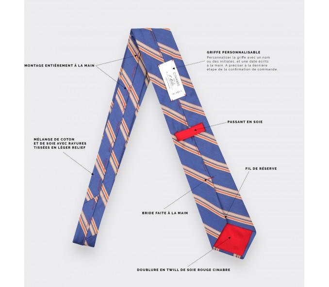 Cinabre Cravate Club Bleu Roi