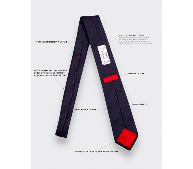 Cinabre Cravate Club Camaïeu Marine