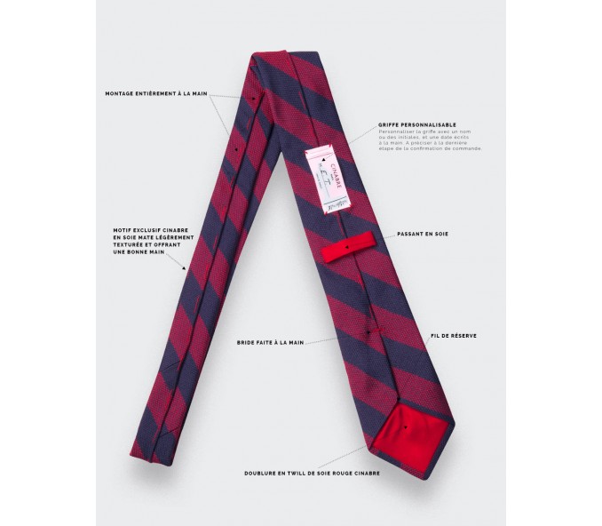 Cinabre Cravate Club Cinabre Rouge