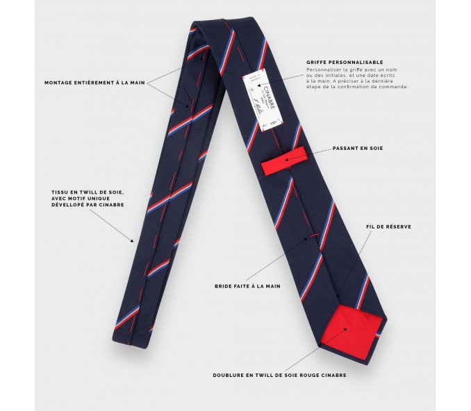 Cinabre Cravate Club Coq Rugby