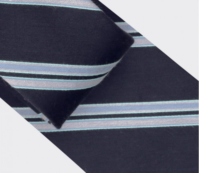 Cinabre Cravate Club Marine Ciel