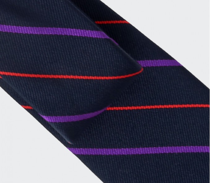 Cinabre Cravate Club Marine Et Violet