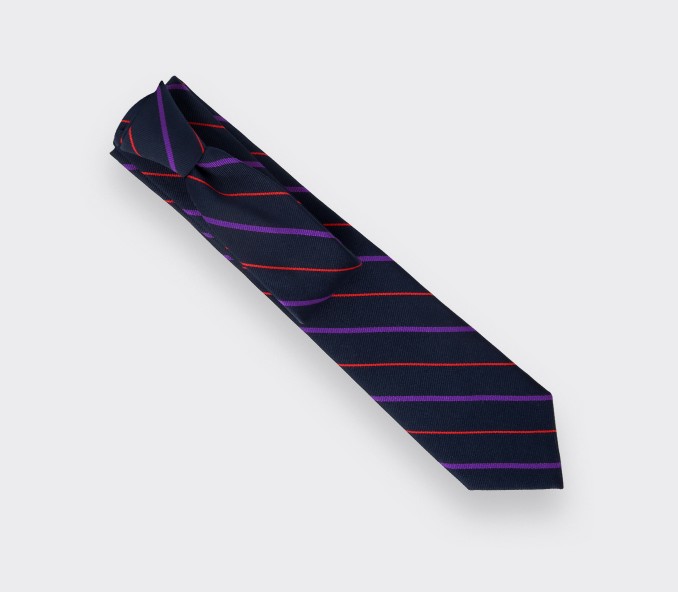 cinabre Cravate Club Marine et Violet