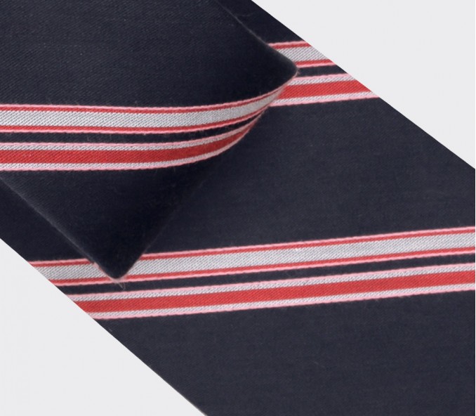 Cinabre Cravate Club Marine Rouge