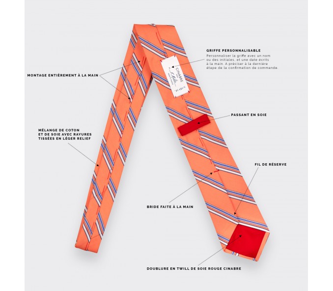 Cinabre Cravate Club Orange