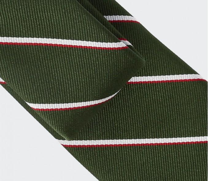 Cinabre Cravate Club Vert Et Blanc