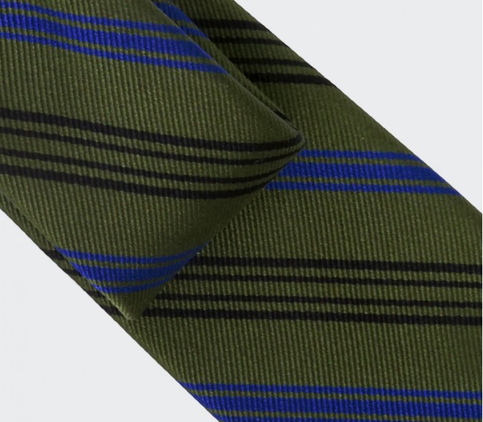 Cinabre Cravate Club Vert Noir Et Bleu