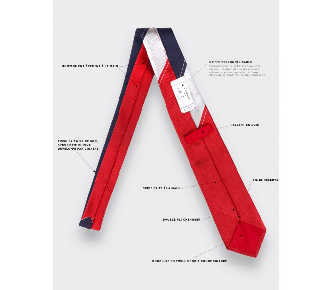 Cinabre Cravate Coq Rugby Graphique