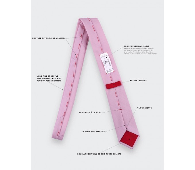 Cinabre Cravate Corail Rose