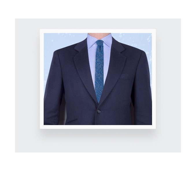 Cinabre Cravate Dorée 1001 Nuits Bleu