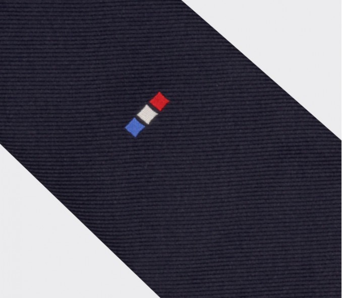 Cinabre Cravate Drapeau Français