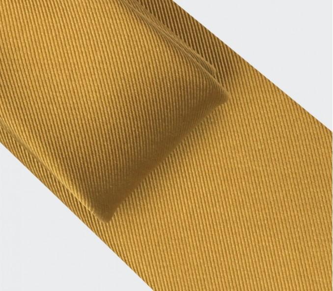 Cinabre Cravate Faille Jaune Moutarde