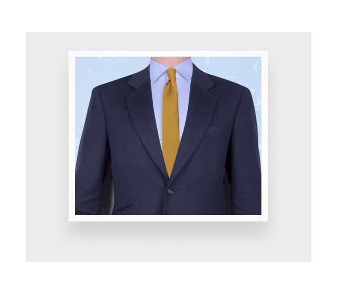 Cinabre Cravate Faille Jaune Moutarde