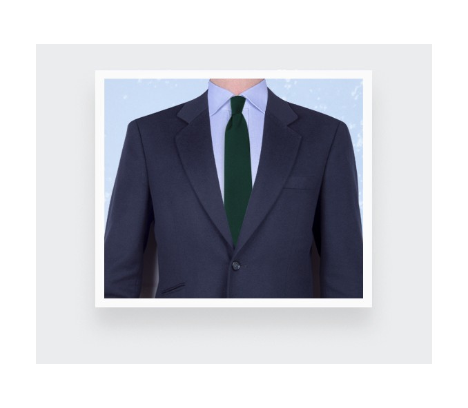 Cinabre Cravate Faille Vert Sapin