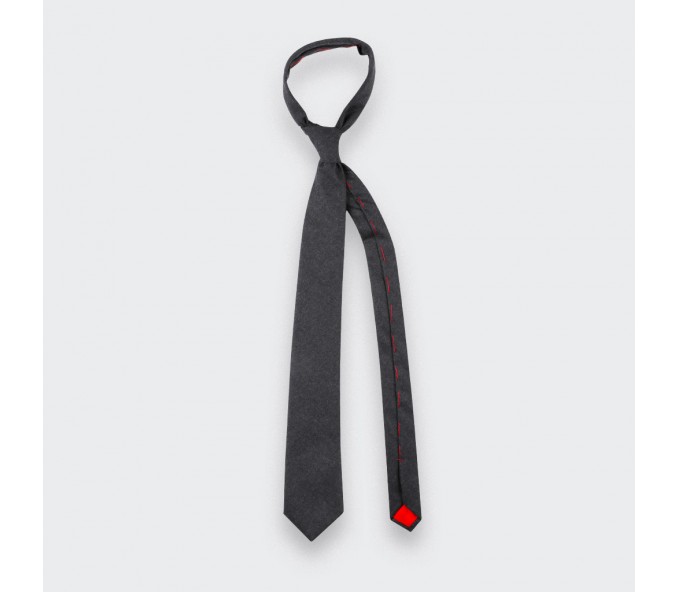 Cinabre Cravate Flanelle Anthracite