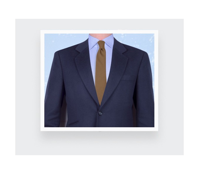 Cinabre Cravate Flanelle Camel