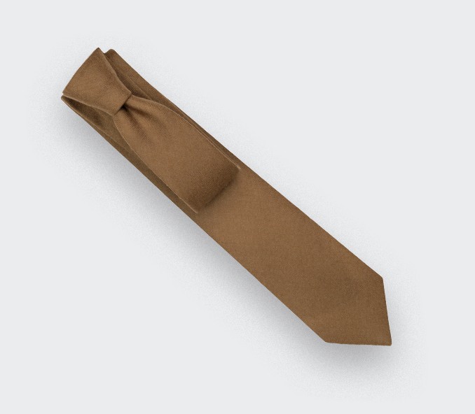 Cinabre Cravate Flanelle Camel