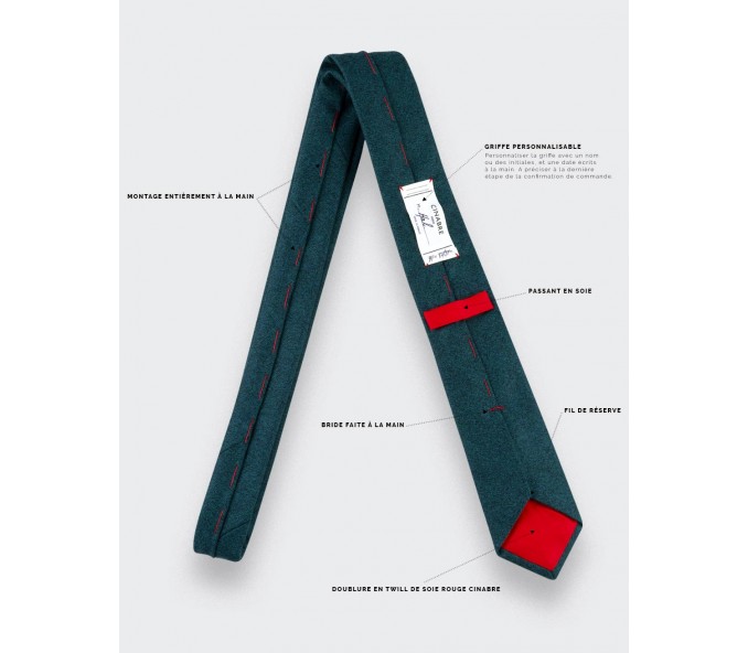 Cinabre Cravate Flanelle Canard