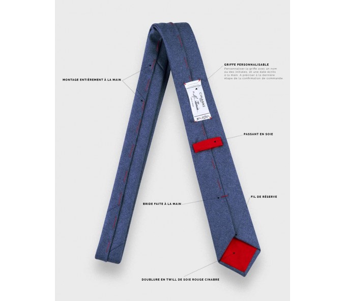 Cinabre Cravate Flanelle Denim