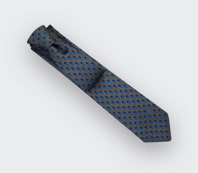 cinabre Cravate Grand Pan Gris