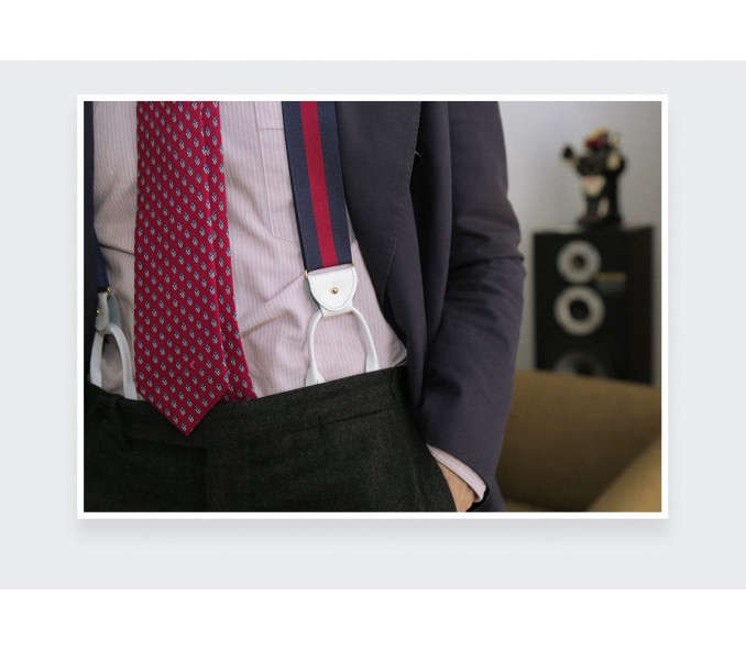 Cinabre Cravate Grand Pan Rose Vif