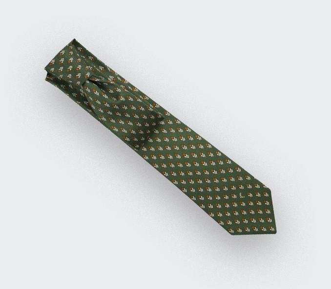 cinabre Cravate Grand Pan Vert foncé