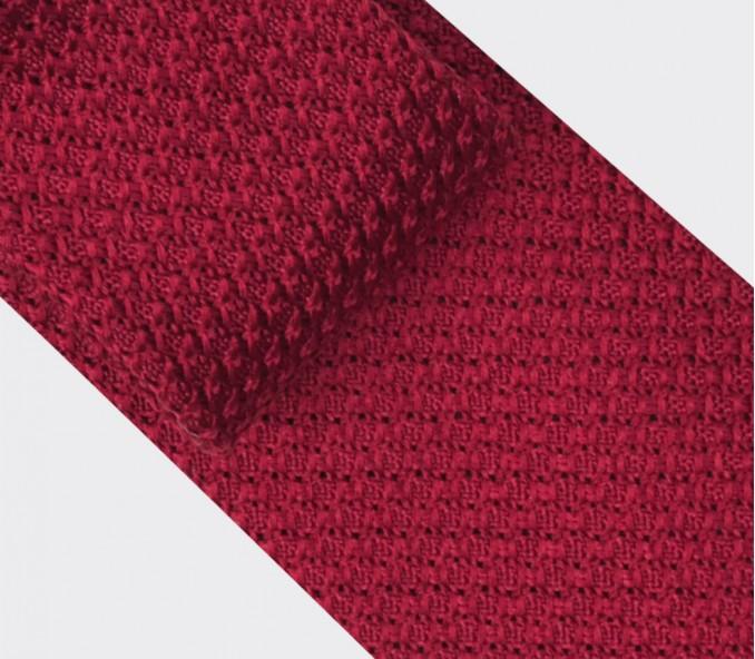 Cinabre Cravate Grenadine De Soie Rouge