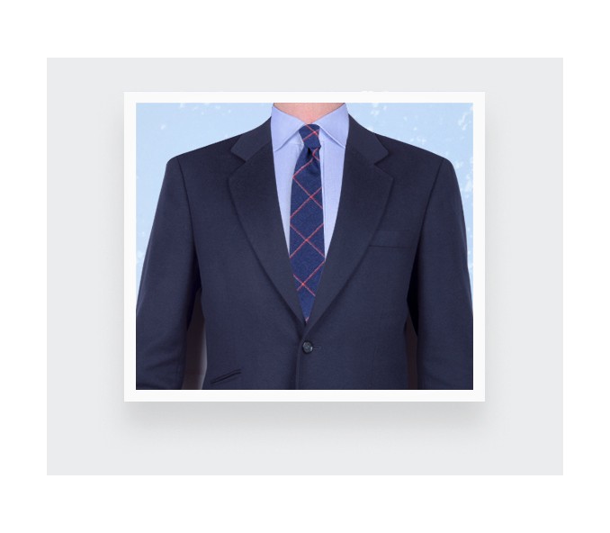 Cinabre Cravate Guernesey Bleue