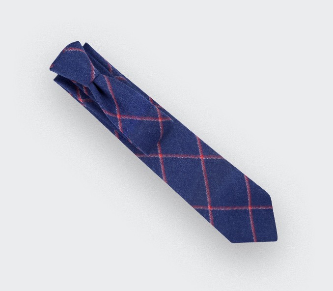 cinabre Cravate Guernesey Bleue