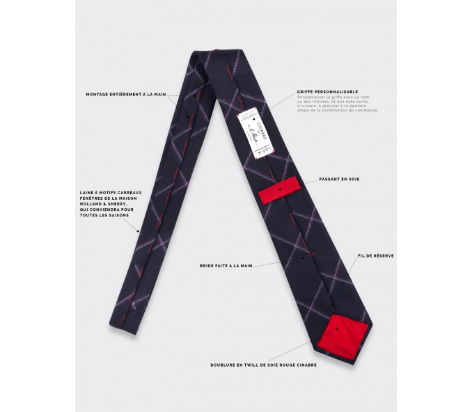 Cinabre Cravate Guernesey Violet