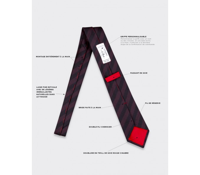 Cinabre Cravate Guéthary Bordeaux