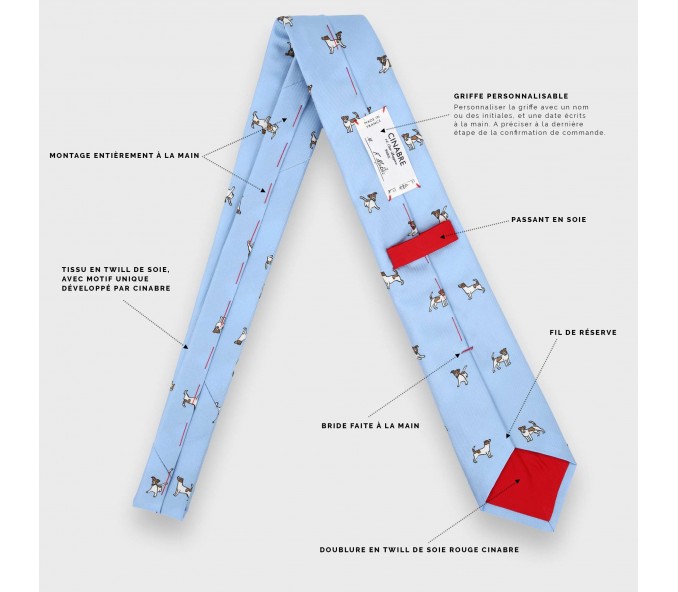 Cinabre Cravate Jack Russell