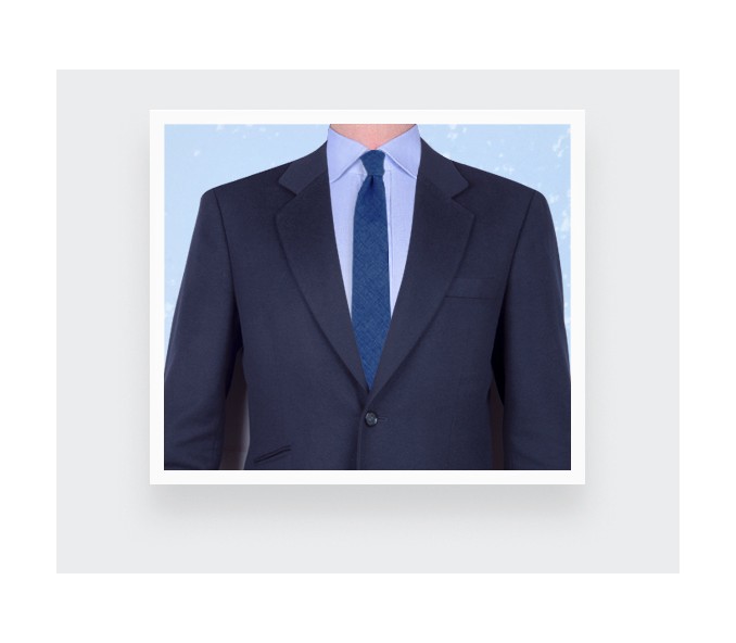 Cinabre Cravate Lin Bleu Brut