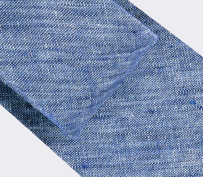 Cinabre Cravate Lin Bleu Délavé