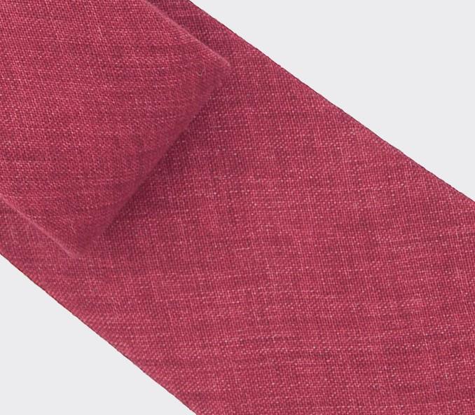 Cinabre Cravate Lin Framboise