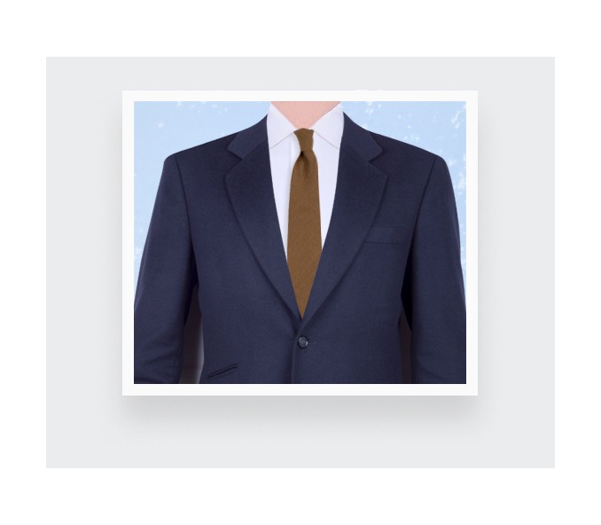 Cinabre Cravate Lin Marron