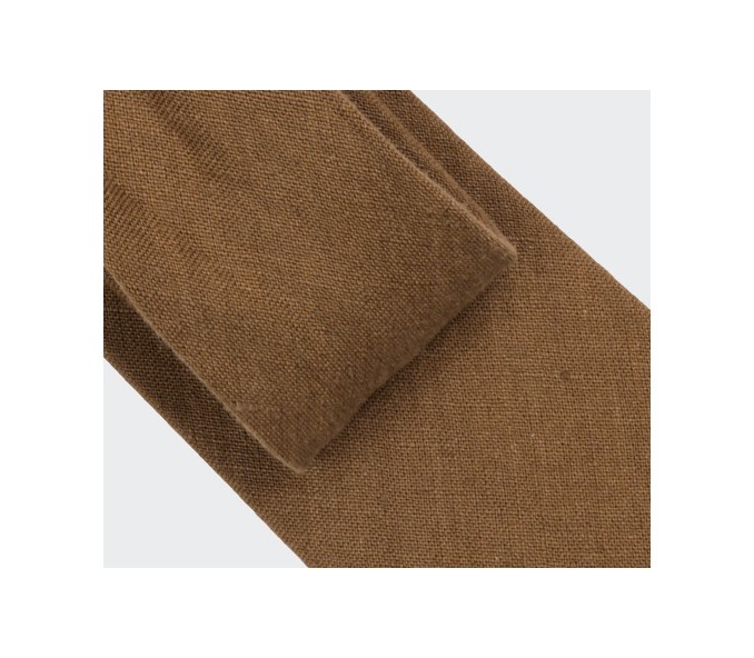Cinabre Cravate Lin Marron