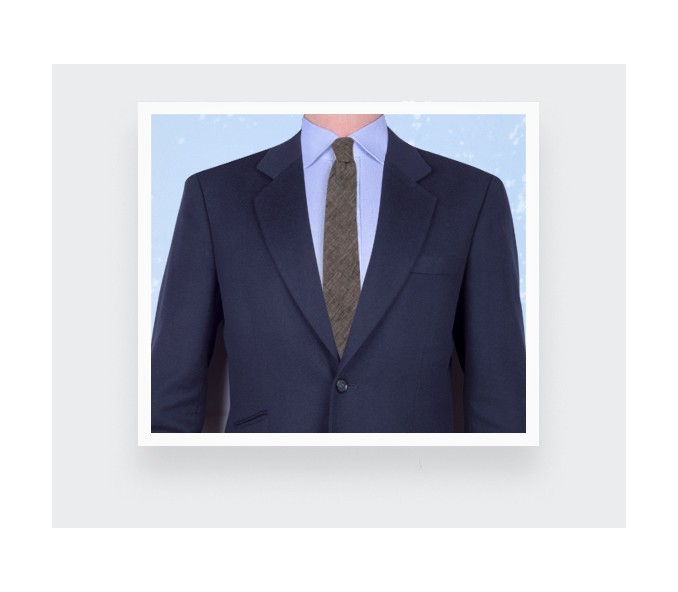 Cinabre Cravate Lin Marron Foncé