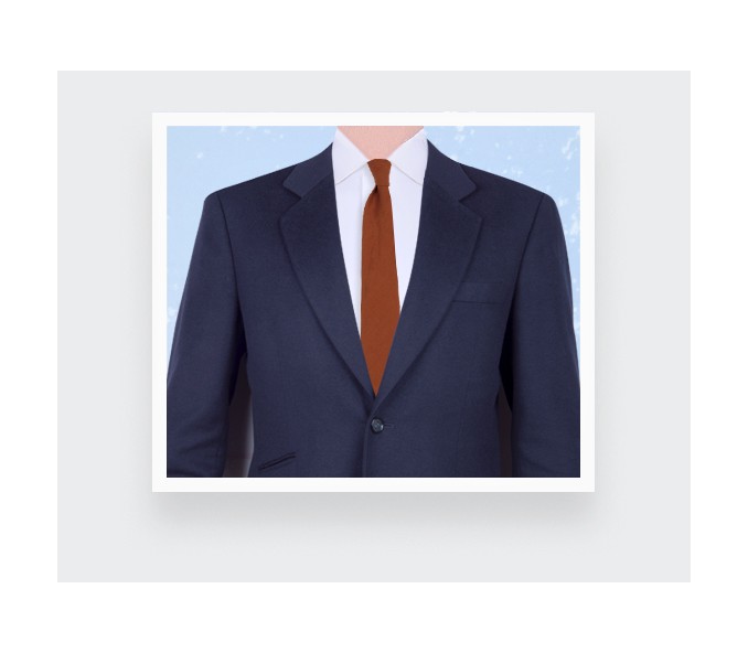 Cinabre Cravate Lin Terracotta