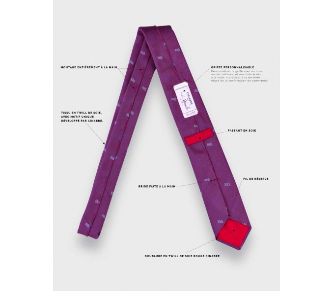 Cinabre Cravate Luge Fuchsia