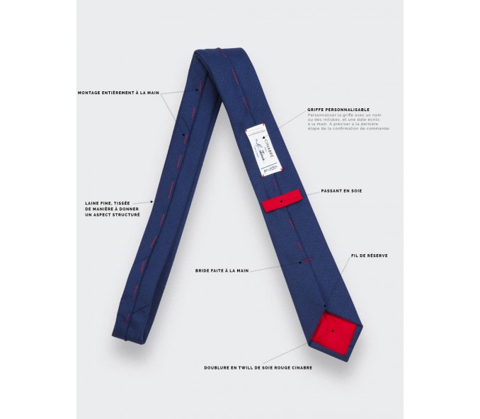 Cinabre Cravate Maille Bleu