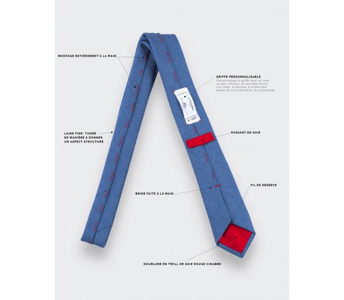 Cinabre Cravate Maille Bleu Clair