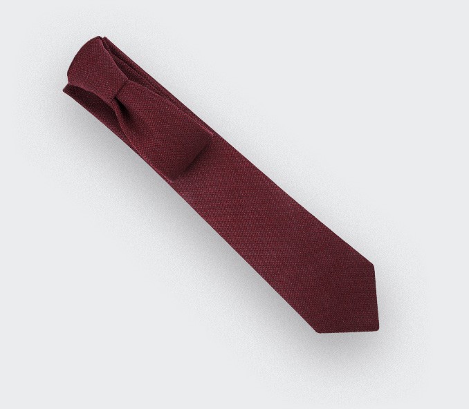 cinabre Cravate Maille Bordeaux