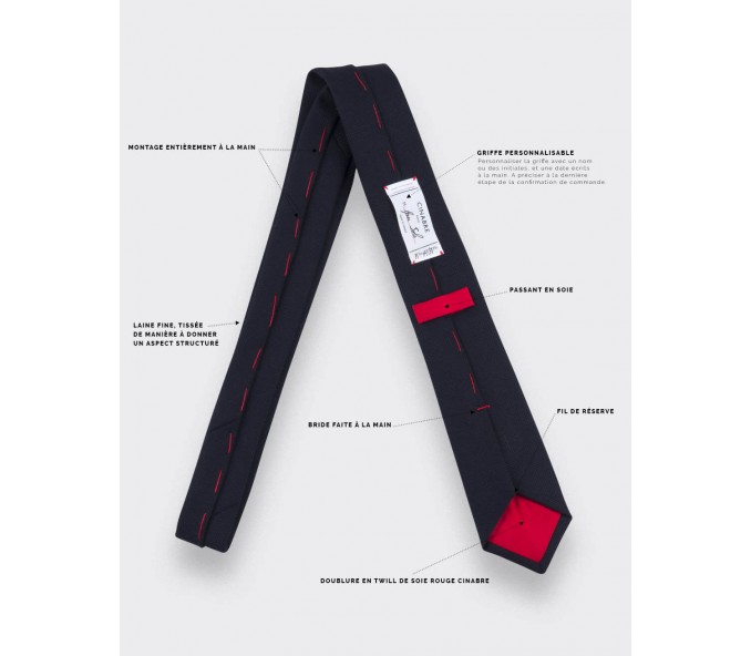 Cinabre Cravate Maille Noir