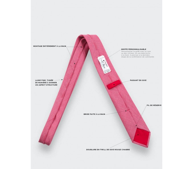 Cinabre Cravate Maille Rose