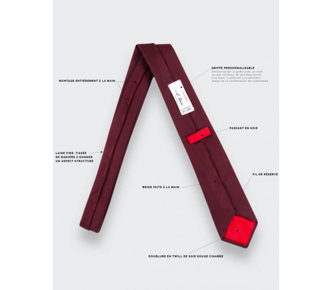 Cinabre Cravate Maille Rouge