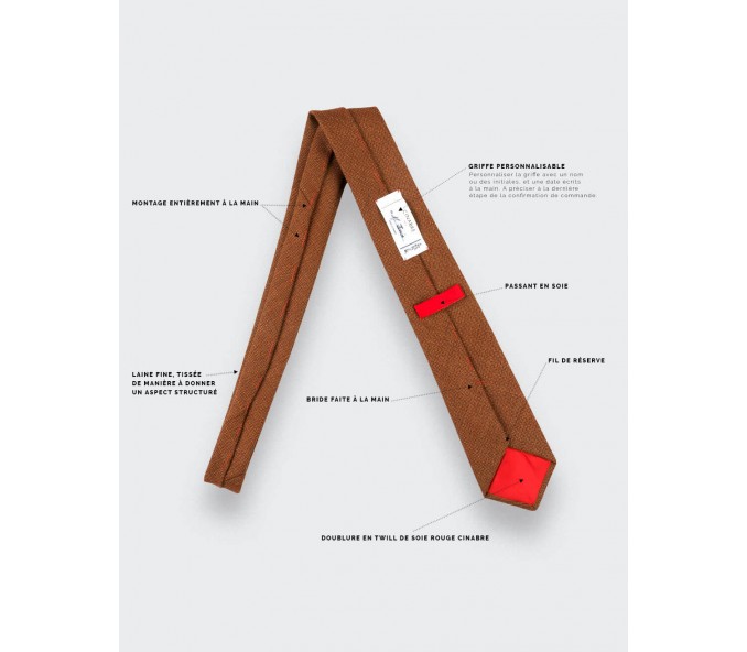 Cinabre Cravate Maille Rouille