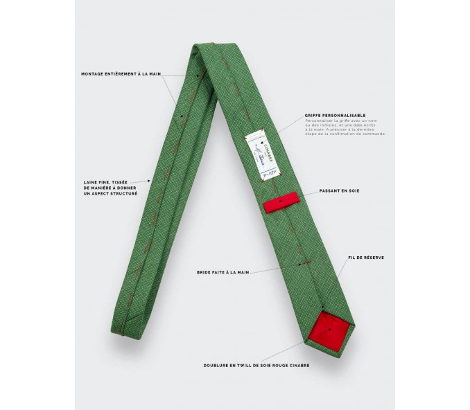 Cinabre Cravate Maille Vert